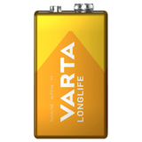 Pilas 9V Alcalinas, Pilas 9v Cuadradas de Alto Rendimiento, VARTA Longlife, Ultra Larga Duración, Energía Continua, Ideal para Detectores de Humo, Micrófonos Inalámbricos, Pedales de Guitarra, Multímetros, Electrodomésticos