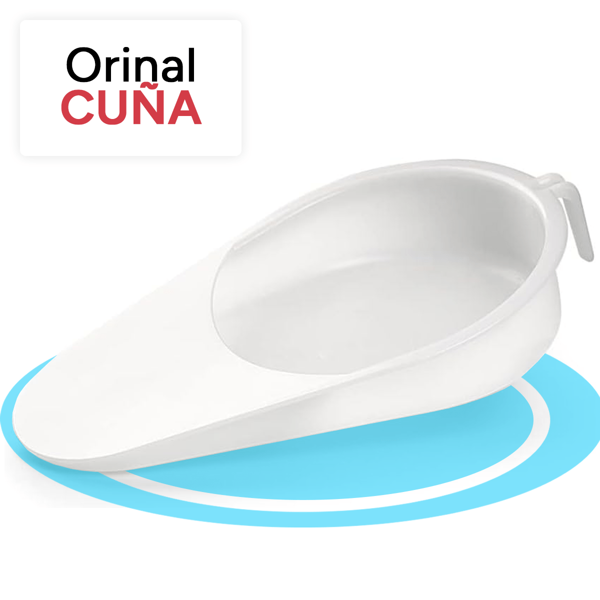 Orinal Cuña Cama, Orinal Unisex, Orinal Mujer, Orinal Hombre, Recipiente para Recogida y Evacuación de Orina y Heces, Ideal para Personas que deben guardar Reposo en la Cama