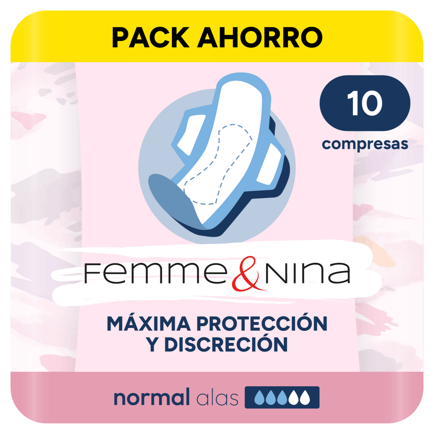 Compresas Mujer Menstruación, Máxima Seguridad, Comodidad y Discreción, Diseñada para Adaptarse, Perfectas para Uso Diario - FEMME & NINA