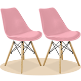 Sillas para Comedor, Sillas para Cocina con Asiento Blando, Tapizado y Patas Resistentes de Madera de Haya, Sillas Nórdicas Minimalistas, 49.5 x 44 x 79.5 cm