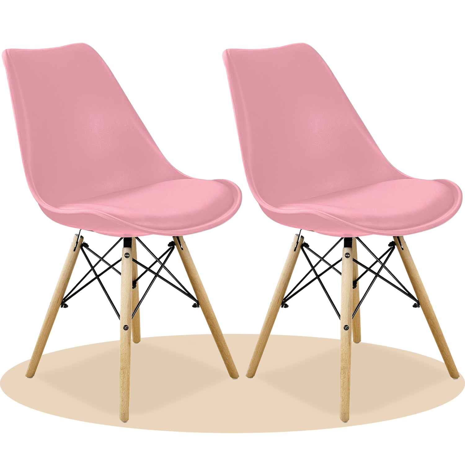 Sillas para Comedor, Sillas para Cocina con Asiento Blando, Tapizado y Patas Resistentes de Madera de Haya, Sillas Nórdicas Minimalistas, 49.5 x 44 x 79.5 cm