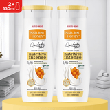 Natural Honey, Loción Corporal Nutritiva para Pieles Muy Secas, 48H de Nutrición Continua, Fórmula Enriquecida con Miel y Manteca, Piel Suave y Elástica, Línea Cuidado Total, 330 ml por Botella