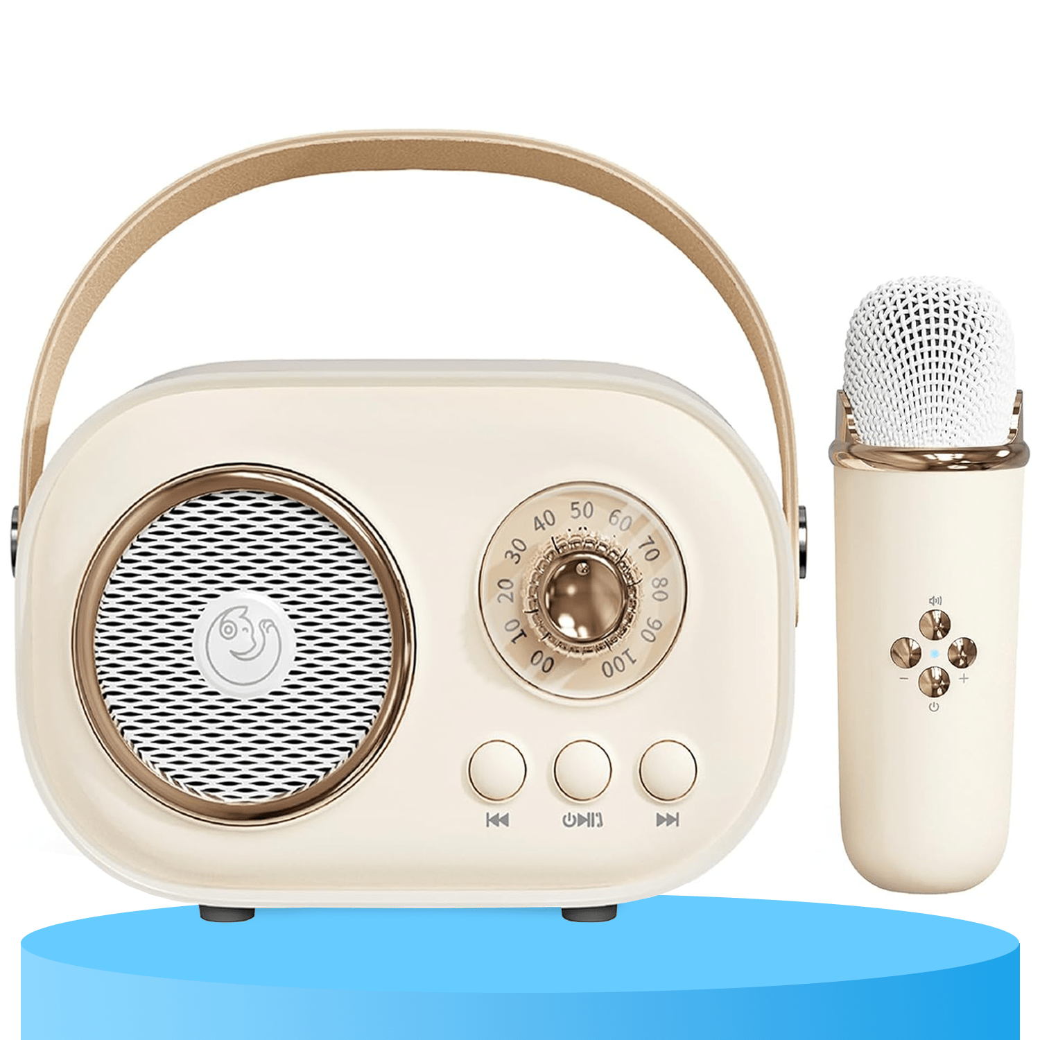 Mini Karaoke Portatil, Altavoz con Micrófono Inalámbrico para Cantar, Efectos de Voz, Ideal para Fiestas