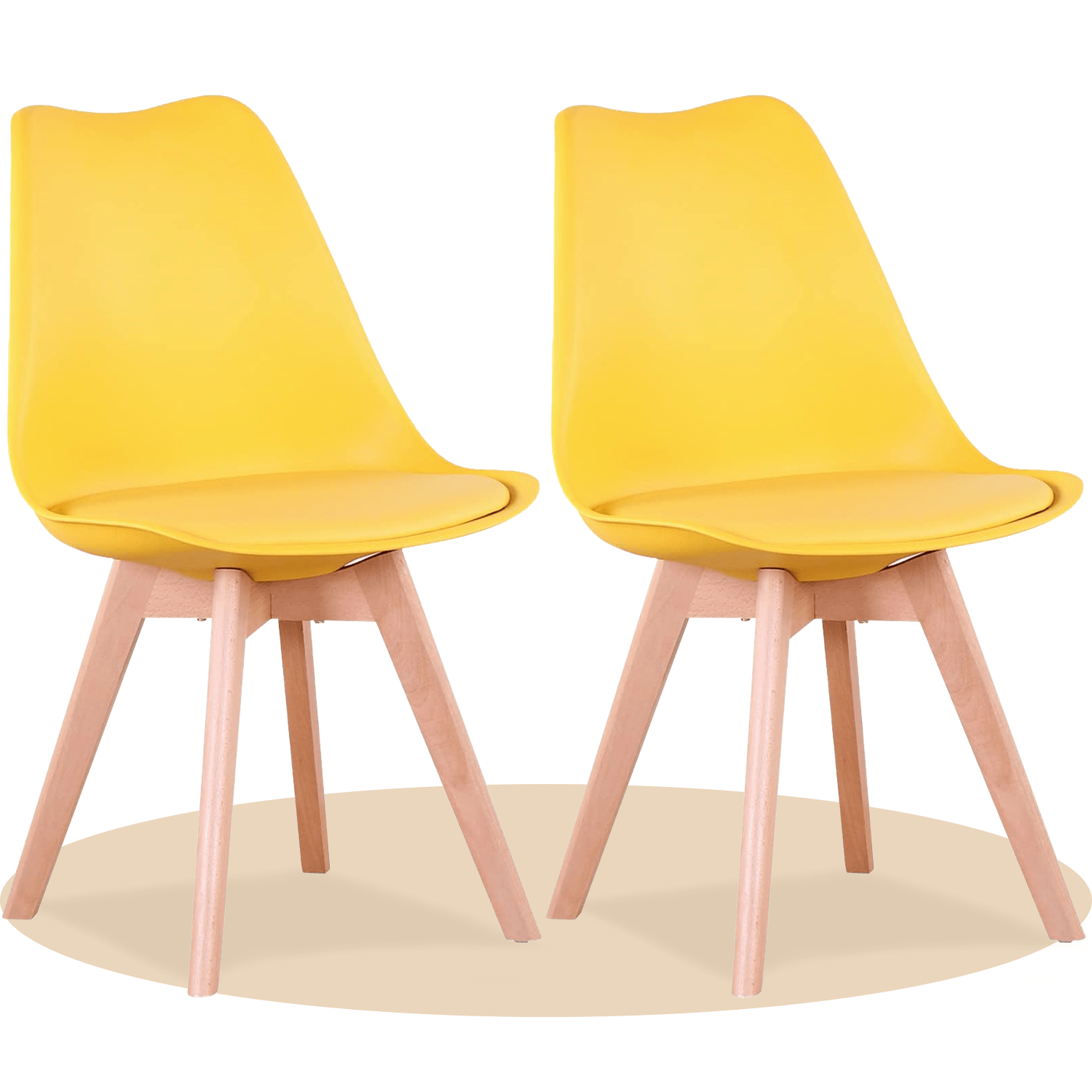 1/2/4/6 Unidad Sillas para Comedor, Sillas para Cocina con Asiento Blando, Tapizado y Patas Resistentes de Madera de Haya, Sillas Nórdicas