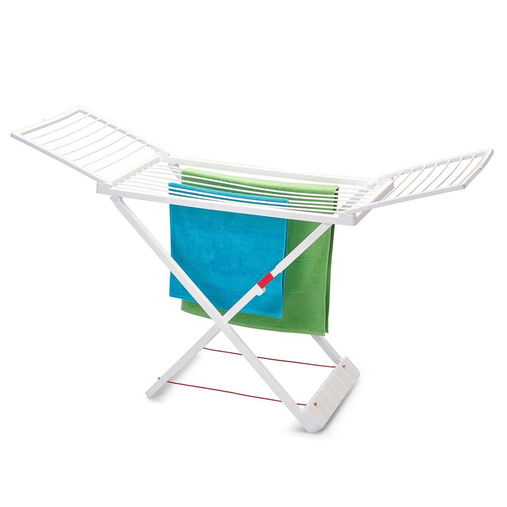 Tendedero Plegable con Alas, 20 Metros de Superficie de Tendido, Hecho de Resina Resistente al Sol y a la Intemperie, 180 x 108 x 55 cm