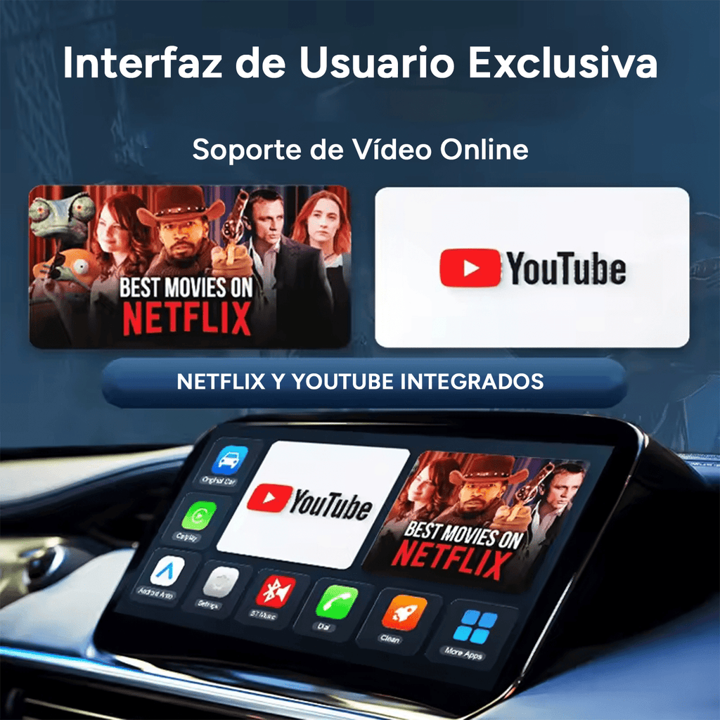 Adaptador CarPlay Inalámbrico compatible con CarPlay y Android Auto con Cable, Bluetooth 5.0, WiFi 5.8GHz, Procesador Quad-Core A53, Soporte Multimedia y Streaming, Diseño Compacto, Listo para Usar
