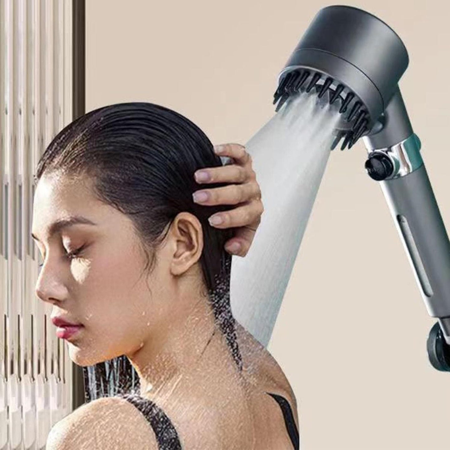 Cabezal de Ducha Multifunción, Ducha Cabezal Filtro Impurezas, 3 Modos de Ducha, Aumenta la Presión del Agua, Ahorra Agua, Pulsador de Apertura y Cierre, Universal ideal para la Mayoría de Brazos de Ducha