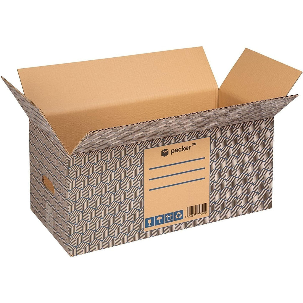 Caja Cartón para Mudanzas y Almacenaje Ultra Resistentes con Asas