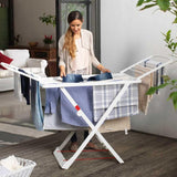 Tendedero Plegable con Alas, 20 Metros de Superficie de Tendido, Hecho de Resina Resistente al Sol y a la Intemperie, 180 x 108 x 55 cm