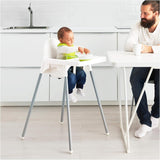 Trona Bebe Portátil, Fácil de Desmontar y Transportar, Segura, Estable y Resistente, Incluye Cinturón de Seguridad, Trona Bebé para Comer