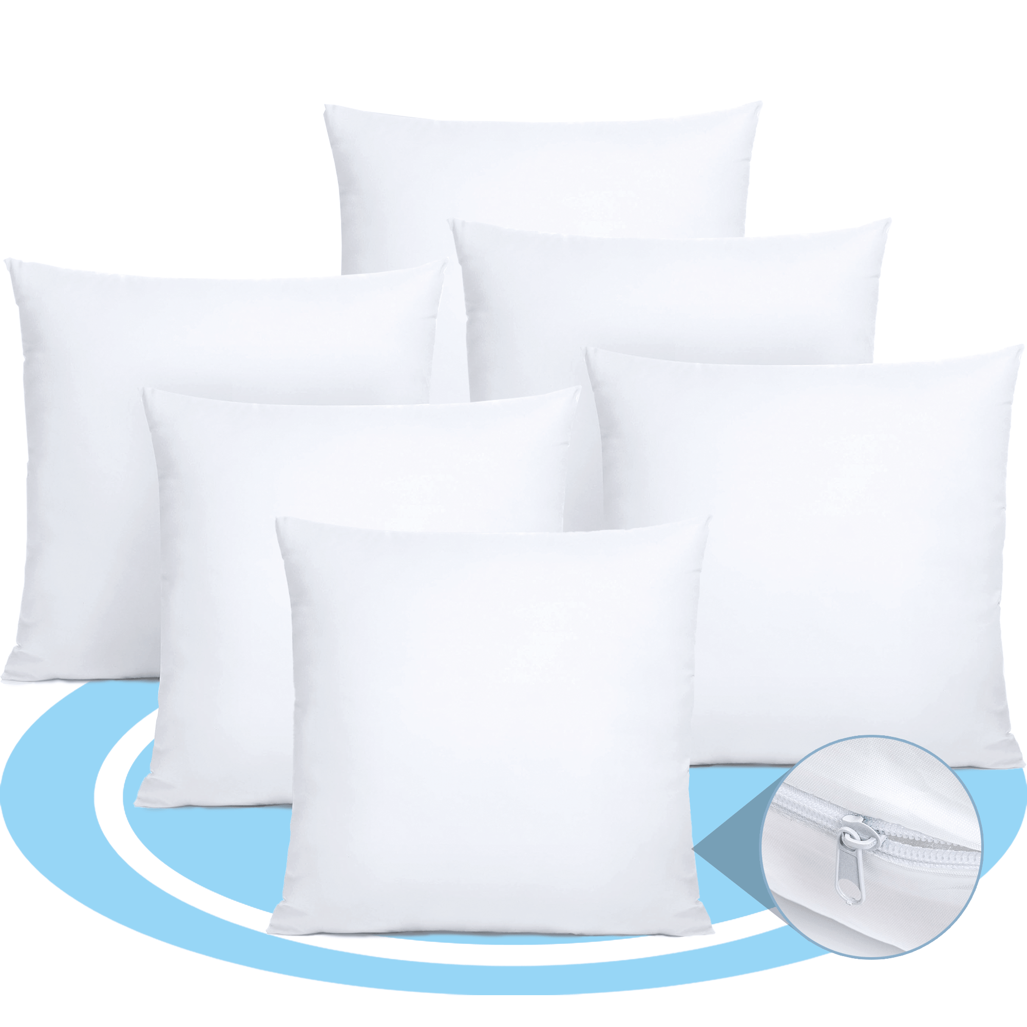 Relleno Cojín de Fibra Hueca Siliconada de Alta Recuperación, Indeformable, Suave, Mullido, Cojín para Sofá o Cama para Casa