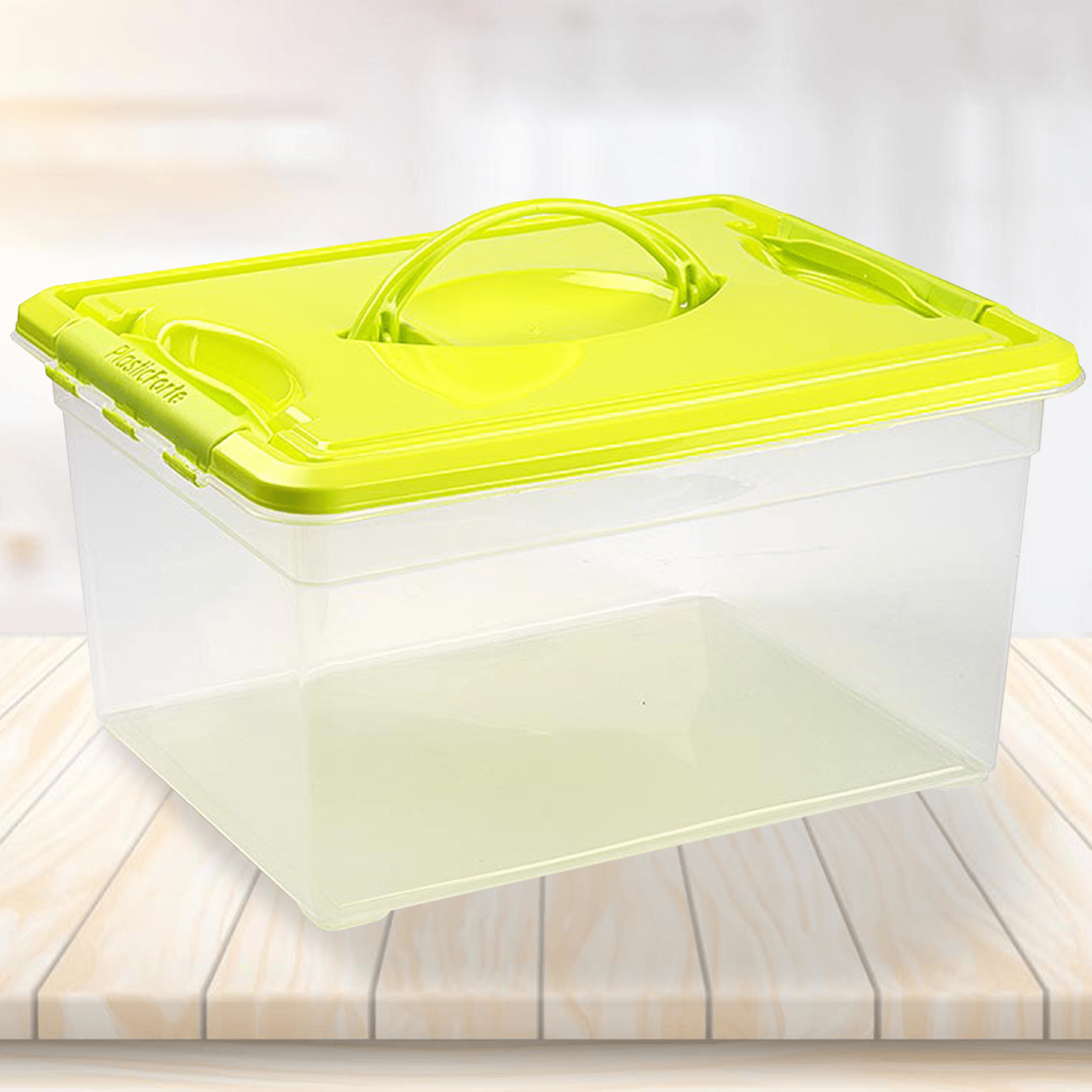 Caja de Almacenamiento Multiuso Plástico, Cierre a Pesión, Contenedor para Almacenar, A prueba de Polvo, Gran Capacidad de 12L, 34 x 27 x 18 cm