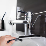 2/4 Cepillo de Limpieza Multiusos para Hendiduras, Cepillo Angular Multifunción con Mango Largo y Cerdas Resistentes, Ideal para Baño, Inodoro, Cocina, Detalles y Esquinas