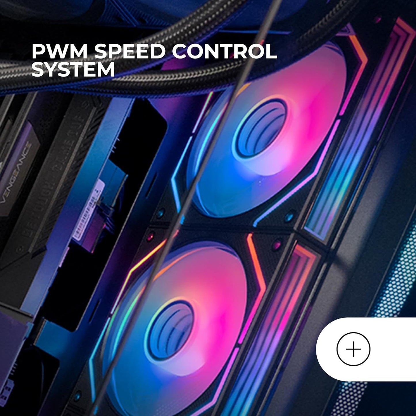 Mars Gaming MF-3DPROX2R, Kit 2x Ventiladores 120mm, Aspas Invertidas, Iluminación ARGB Triple Infinity Mirror 360°, Control PWM, Rodamientos FDB, Ventiladores PC con Compatibilidad Total ARGB, Negro