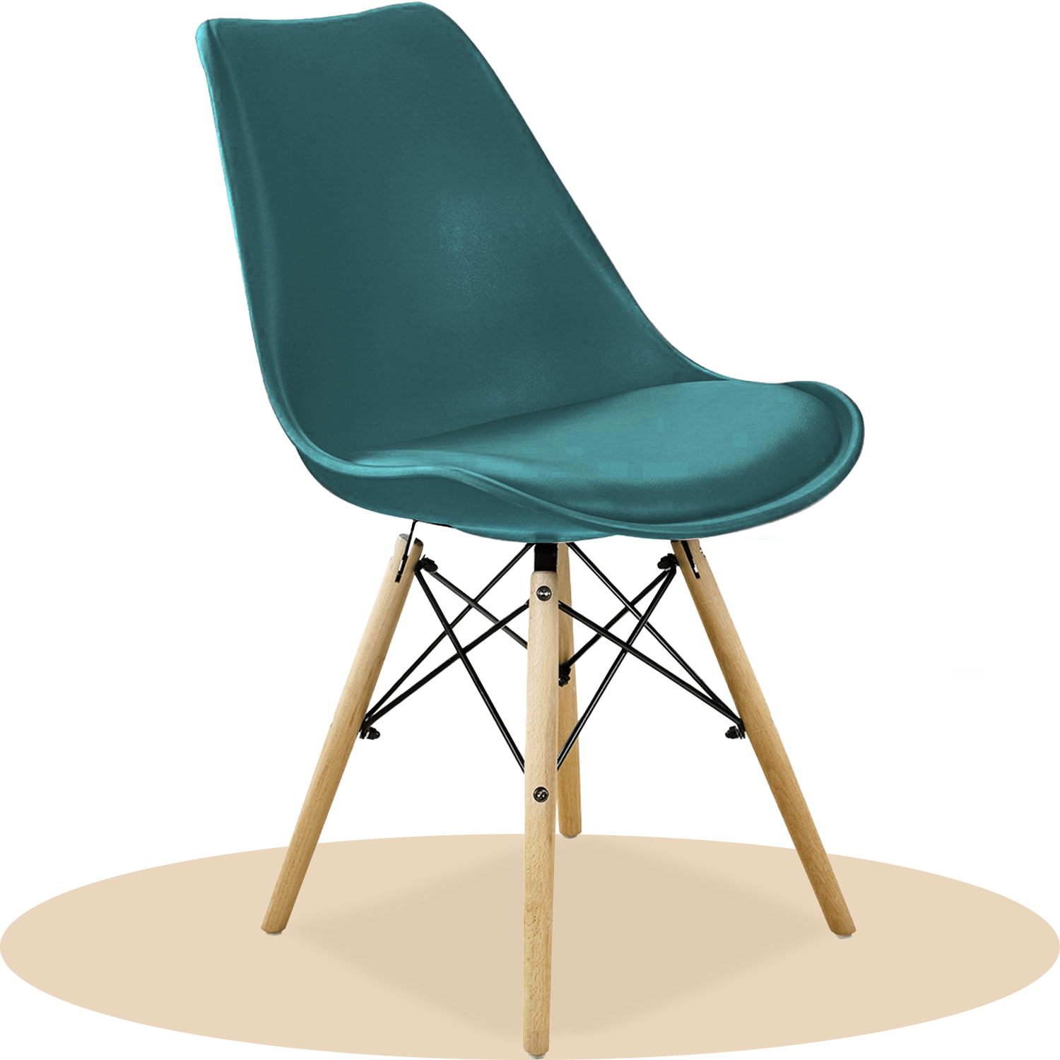 Sillas para Comedor, Sillas para Cocina con Asiento Blando, Tapizado y Patas Resistentes de Madera de Haya, Sillas Nórdicas Minimalistas, 49.5 x 44 x 79.5 cm