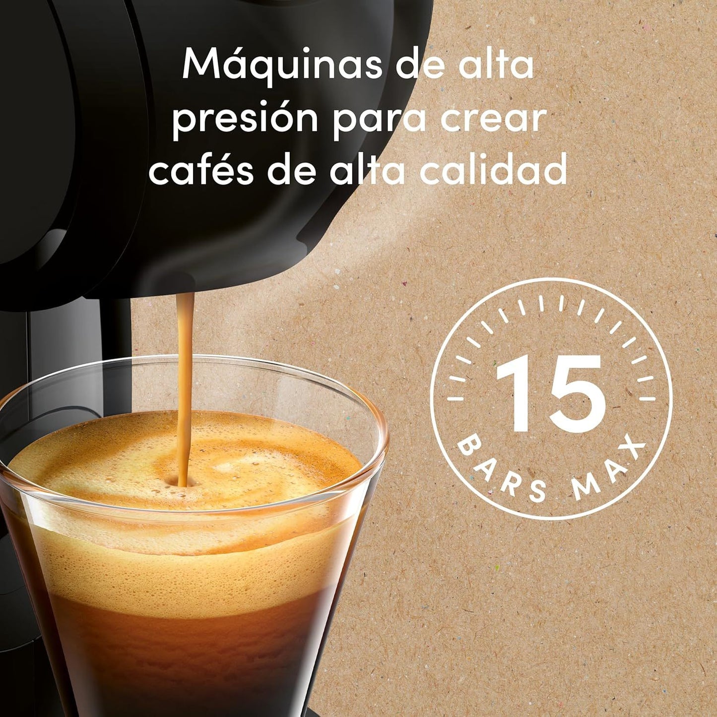 Nescafé Dolce Gusto Bonka Ristretto, Cápsulas de Café Espresso Intenso con Notas a Madera, Intensidad 8, Café Arábica y Robusta, 16/48/96 Cápsulas