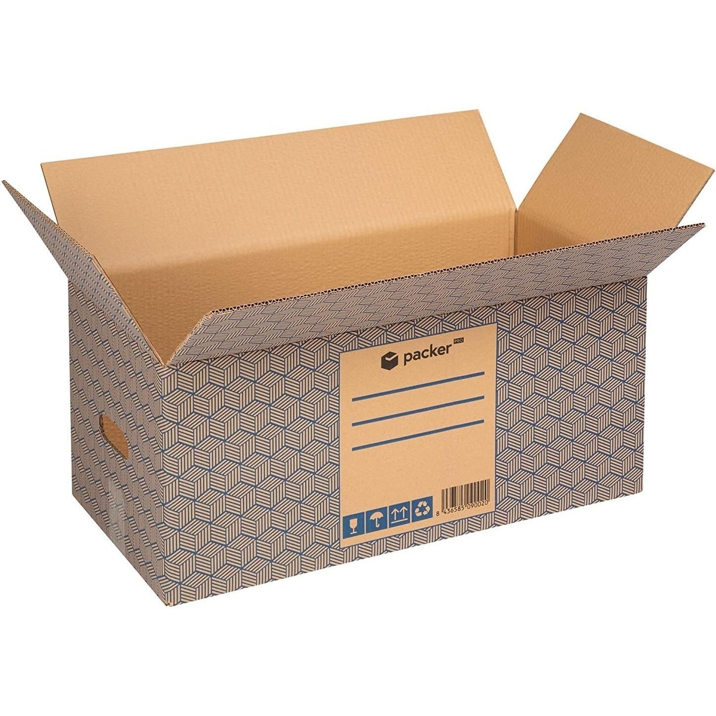 Caja Cartón para Mudanzas y Almacenaje Ultra Resistentes con Asas