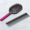 Cepillo Desenredante para Cabello Natural, Rizado, Liso, Húmedo o Seco, Peine de Púas Anchas, Cepillo Pelo Mujer Anti Enredo para Todo Tipo de Cabello, Cepillo con Pala de Gran Tamaño, Desenreda sin Tirones, Antiestático, Masajea el Cuero Cabelludo