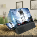 Amplificador de Pantalla para Móvil con Altavoz Incluido, Pantalla de 12 Pulgadas, Lente Acrílica y Carcasa Resistente, Sonido Incorporado, Batería Recargable de 1800 mAh, Compatible con Smartphones de 6,5 pulgadas