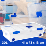 Caja Almacenamiento plástico para Guardar y Ordenar Juguetes, Libros, Documentos, Ropa, Mantas. Cierre Hermético, Gran Capacidad y Resistencia