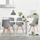 1/2/4/6 Unidad Sillas para Comedor, Sillas para Cocina con Asiento Blando, Tapizado y Patas Resistentes de Madera de Haya, Sillas Nórdicas