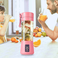 Licuadora Portatil Zumos y Batidos, Batidora para Frutas y Verduras, 6 Cuchillas de Acero, Vaso de 380ml de Capacidad, Ideal para Llevar, Cable de Carga USB, Batería de 800 mAh, 22000 RPM