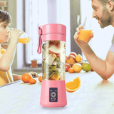 Licuadora Portatil Zumos y Batidos, Batidora para Frutas y Verduras, 6 Cuchillas de Acero, Vaso de 380ml de Capacidad, Ideal para Llevar, Cable de Carga USB, Batería de 800 mAh, 22000 RPM