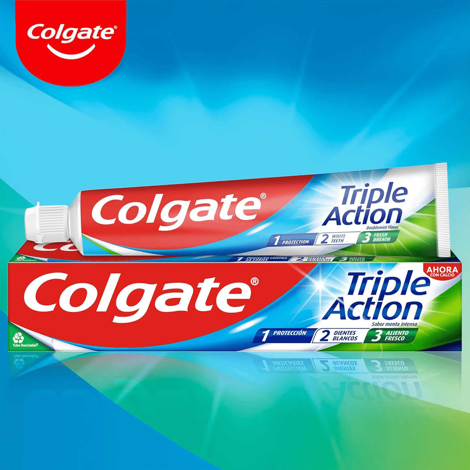 Colgate Triple Acción, Pasta de Dientes, 75ml por Tubo