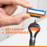 Gillette FUSION 5 Maquinilla de Afeitar Hombre + 5 Cuchillas, Hojas Afiladas Aptas para Piel Normal, Hasta 7 Meses de Afeitado