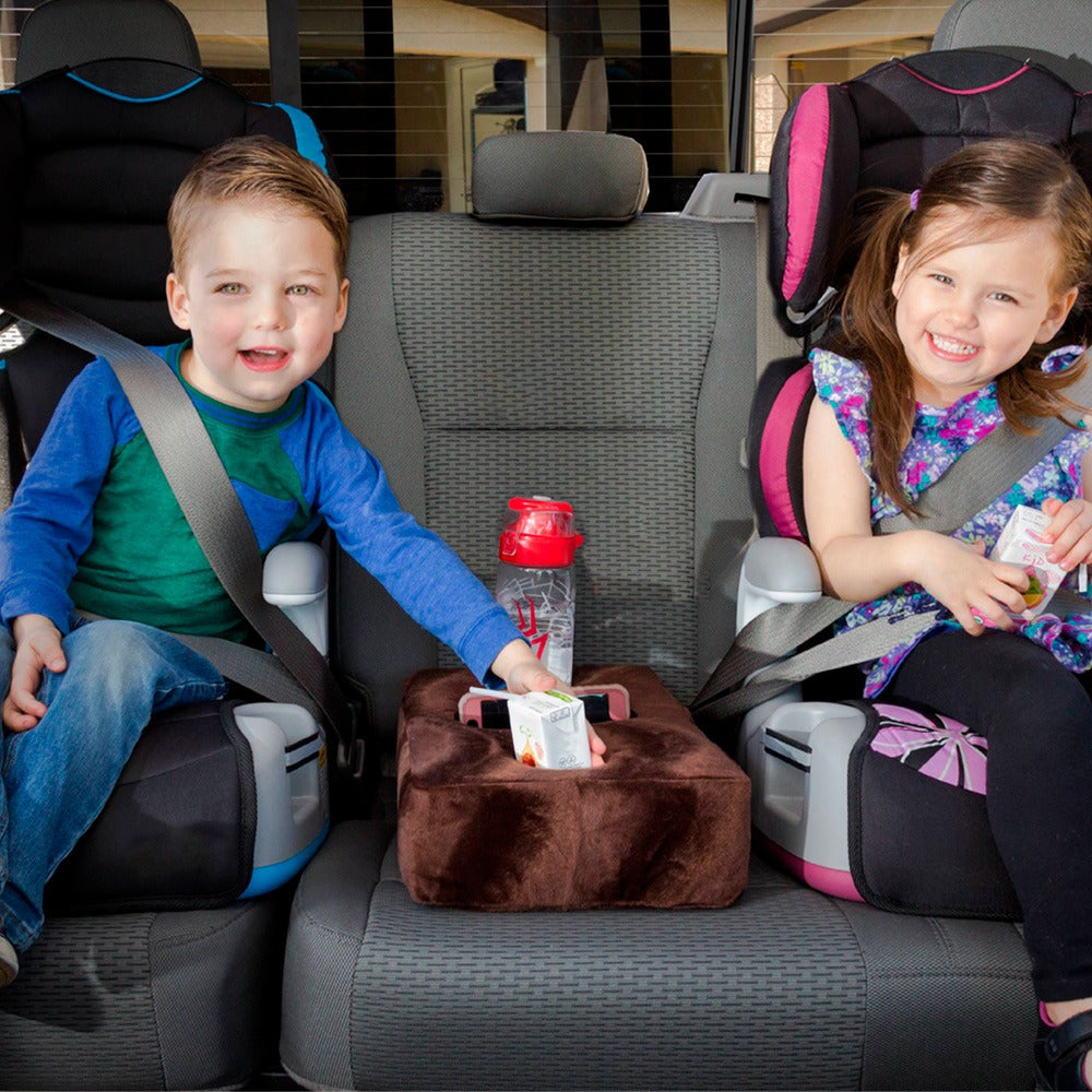 Cojín con Soporte para Bebidas y Tazas para Sofá y Coche con Funda Extraíble y Lavable, y Asa para Fácil Transporte, Medidas de 40 x 25 x 10 cm