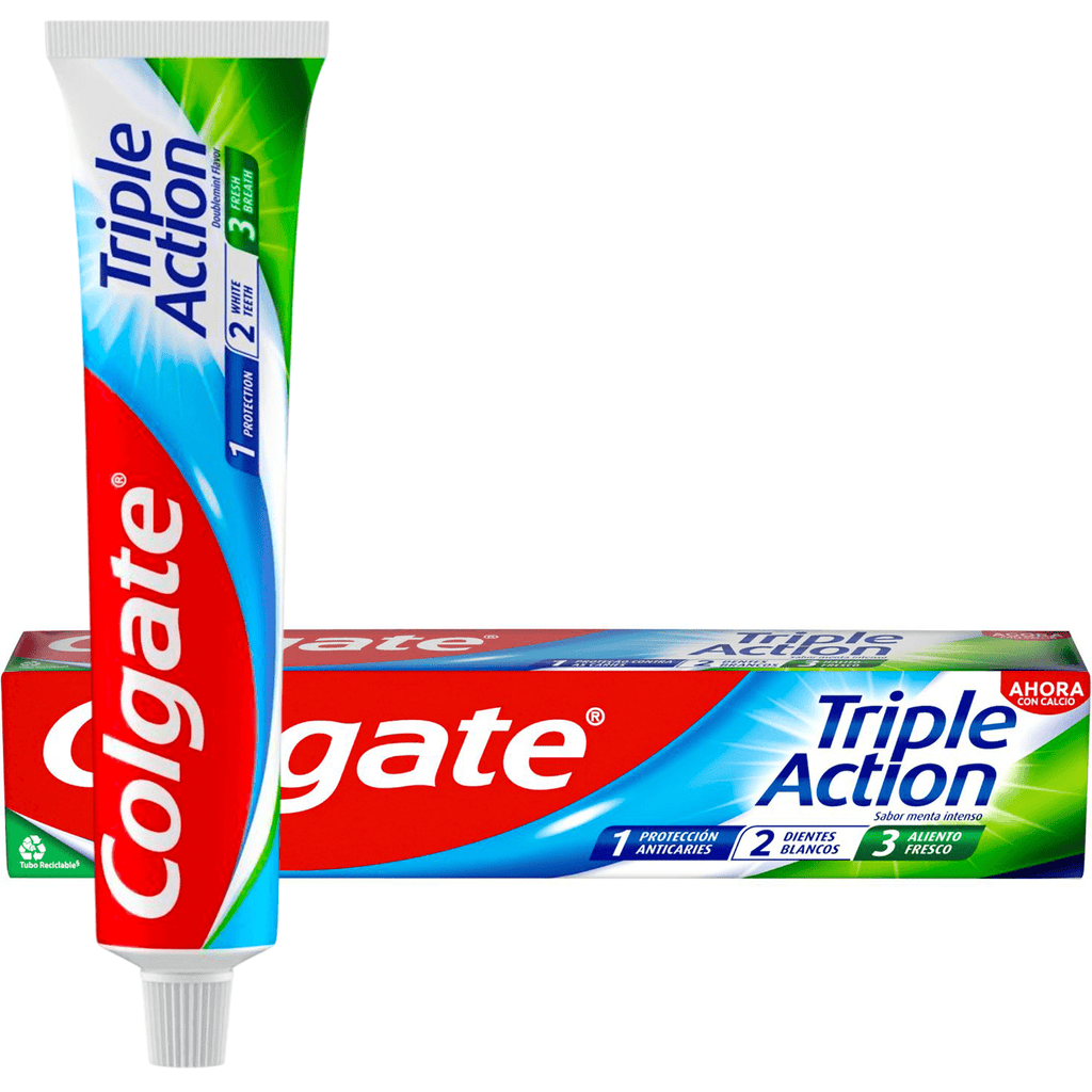 Colgate Triple Acción, Pasta de Dientes, 75ml por Tubo