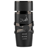Lattafa Asad Elixir Eau de Parfum, Perfume Árabe para Hombre con Notas Especiadas, Amaderadas y Avainilladas, Aroma Cálido y Envolvente, 100 ml