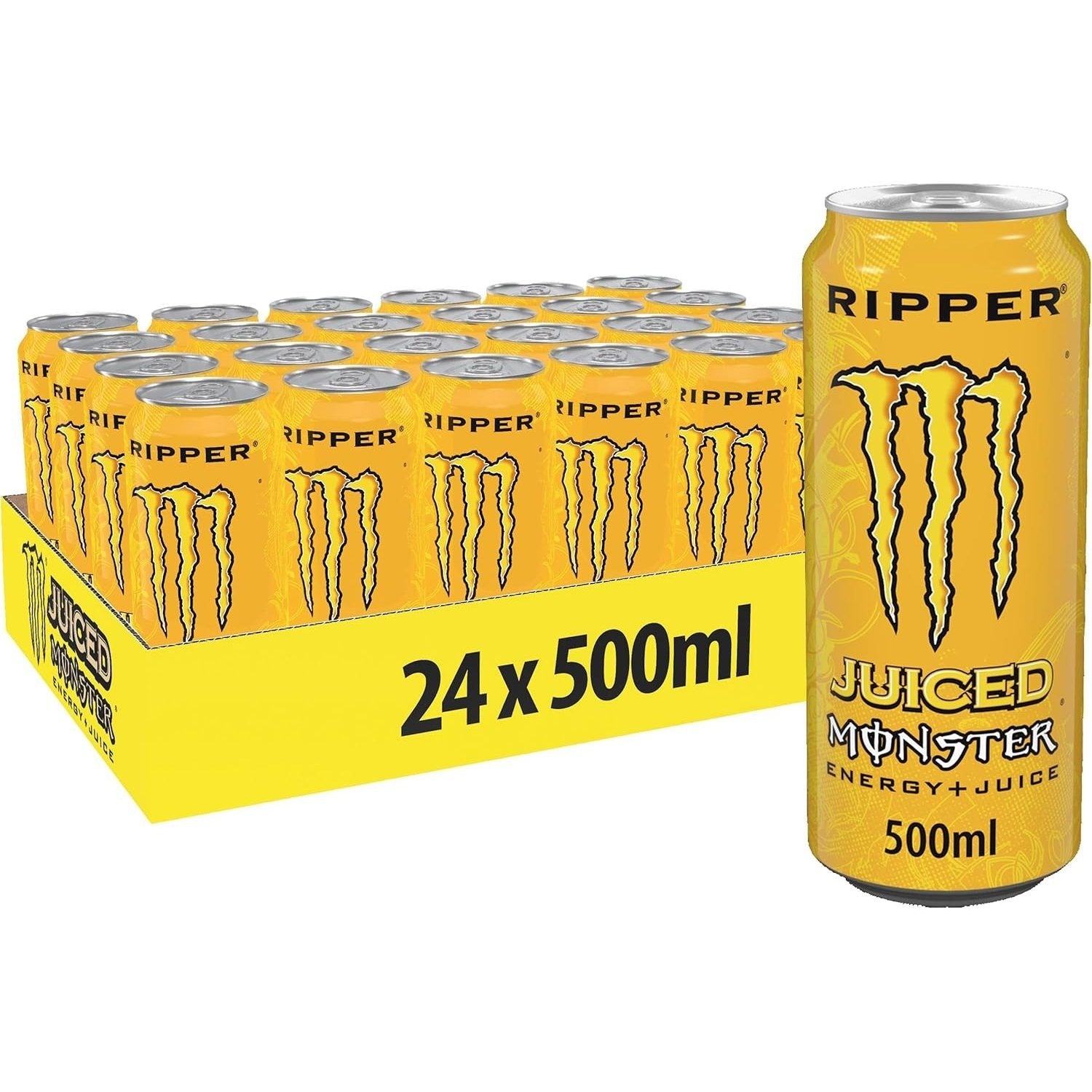 MONSTER ENERGY Bebida Energética, Refresco Energético, Pack 12/24 Latas de 500ml