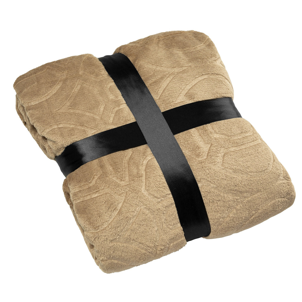 Manta Suave, Manta Super Suave y Cálida de Poliéster con Diseño Geométrico en Relieve, 127 x 177.8 cm, 220g Poliéster, Ideal para Otoño e Invierno