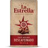 La Estrella Café Molido Descafeinado Mezcla, Paquete de 250 g