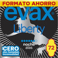 Evax Compresas Mujer Menstruación, Evax Liberty Noche Compresas Con Alas, Se Adapta a tu Cuerpo, Neutraliza el Olor, No Notarás Que Las Llevas, 72 Unidades