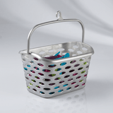 Cesta para Pinzas con Gancho en la Asa, Permite Transportar y Guardar las Pinzas de la Colada, se puede Colgar Cómodamente, No Incluye Pinzas, 21 x 26 x 15 cm