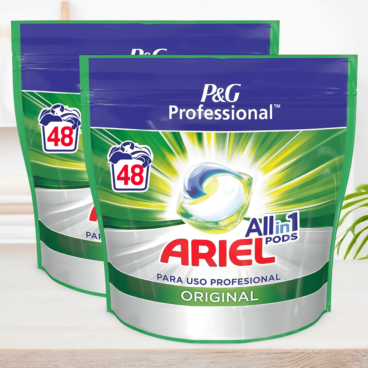 Ariel All-in-1 Pods Profesional, Detergente Cápsulas Lavadora, Limpieza Profunda y Frescor en cada Lavado, 96 Lavados